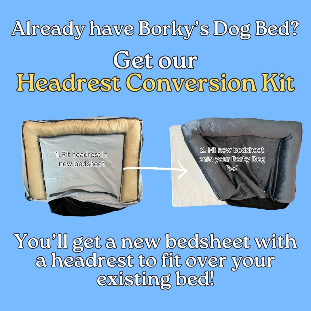 Borky's Dog Bed Headrest Conversion Kit - Bed Not Included