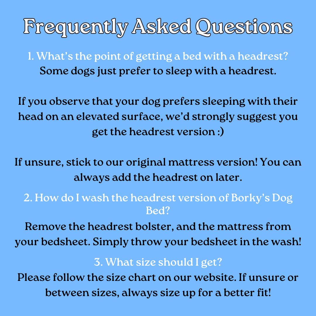 Borky's Dog Bed Headrest Conversion Kit - Bed Not Included