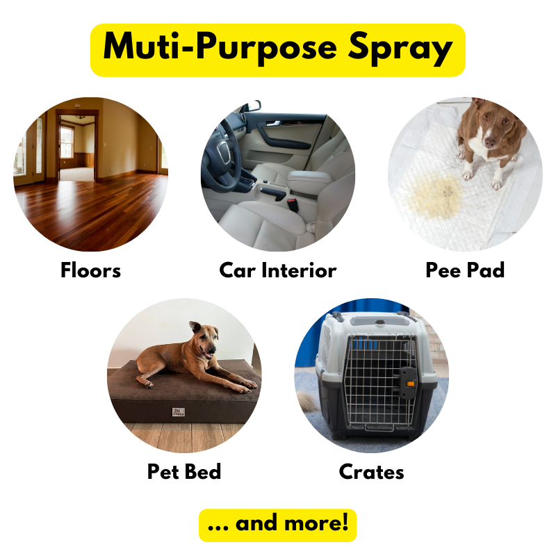 Odor Removing Spray - Eliminates Urine, Feces, Vomit Odor, For All Surfaces