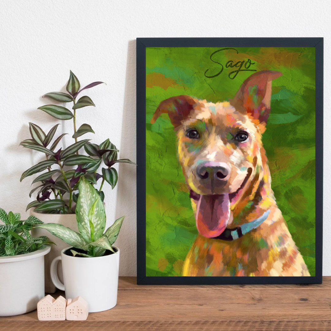 Personalized Pet Pawtraits - Digital & Canvas Prints
