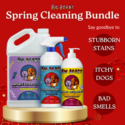 Spring Cleaning Bundle - Floor Cleaner, Fabric Detergent, Odor Terminator Spray